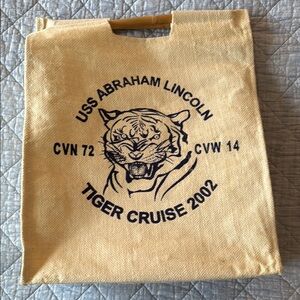 USS Abraham Lincoln Tiger Cruise 2002 Beige Tote Bag